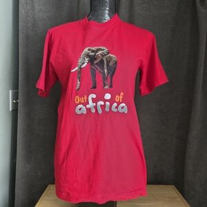 Out of Africa Red Elephant Graphic Tee